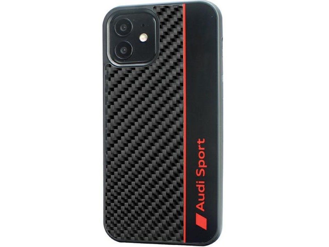 Audi Carbon Fiber Stripe iPhone 11 / Xr 6.1" black/black hardcase AUS-TPUPCIP11-R8/D1-BK