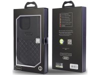 Capa rígida Audi em couro genuíno para iPhone 13 Pro Max 6.7" preta/preta AU-TPUPPCIP13PM-Q8/D1-BK Capa rígida Audi em couro genuíno para iPhone 13 Pro Max 6.7" preta/preta AU-TPUPPCIP13PM-Q8/D1-BK