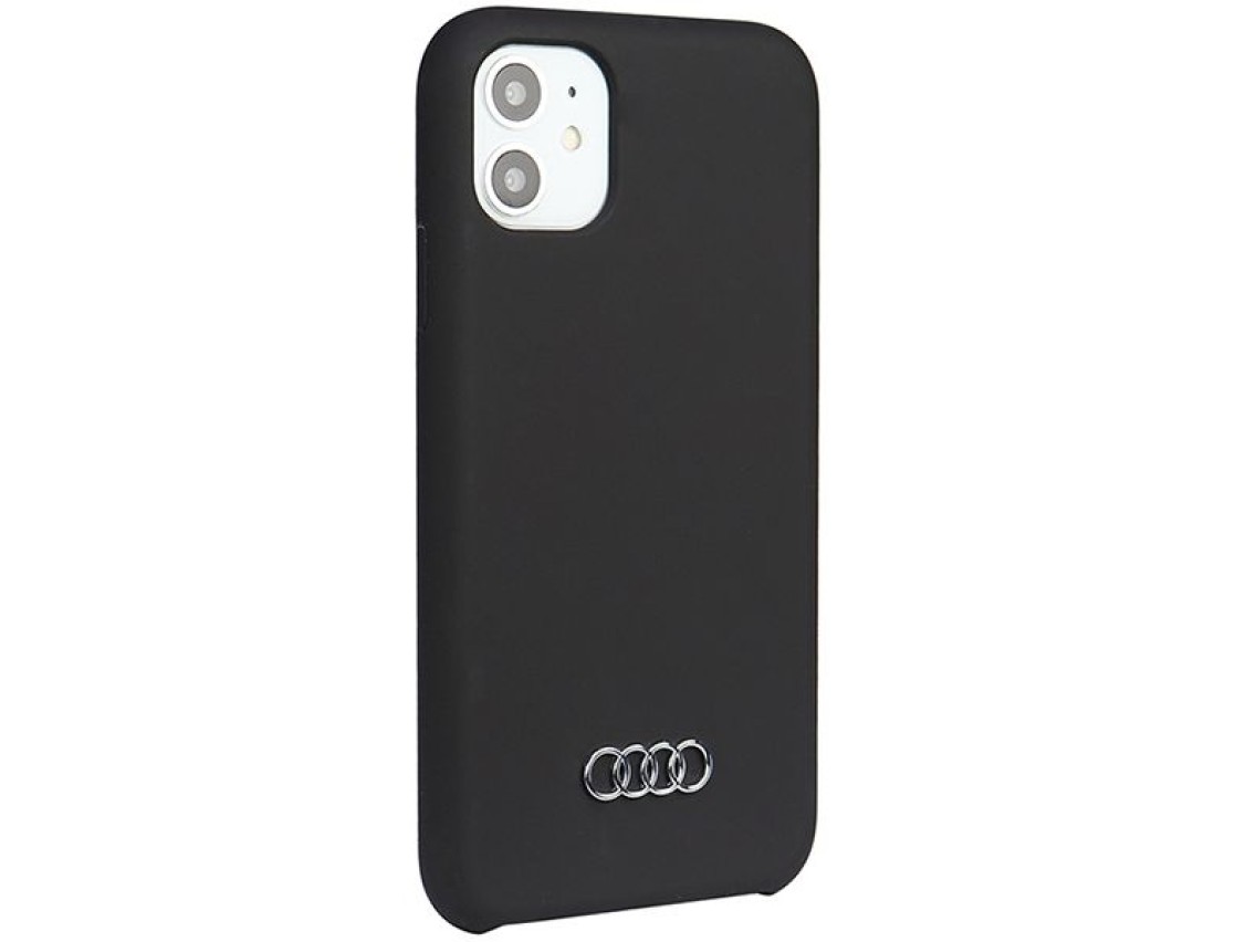 Audi Silicone Case iPhone 11 / Xr 6.1" black/black hardcase AU-LSRIP11-Q3/D1-BK