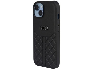 Audi Genuine Leather iPhone 14 6.1" black/black hardcase AU-TPUPPCIP14-Q8/D1-BK Audi Genuine Leather iPhone 14 6.1" black/black hardcase AU-TPUPPCIP14-Q8/D1-BK