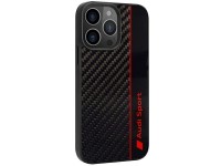 Funda rígida Audi para iPhone 13 Pro Max de 6,7" con franja de fibra de carbono, color negro/negro ( Funda rígida Audi para iPhone 13 Pro Max de 6,7" con franja de fibra de carbono, color negro/negro (