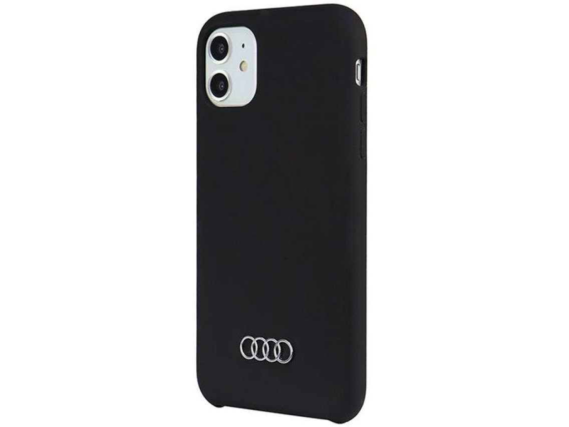 Audi Silicone Case iPhone 11 / Xr 6.1" black/black hardcase AU-LSRIP11-Q3/D1-BK