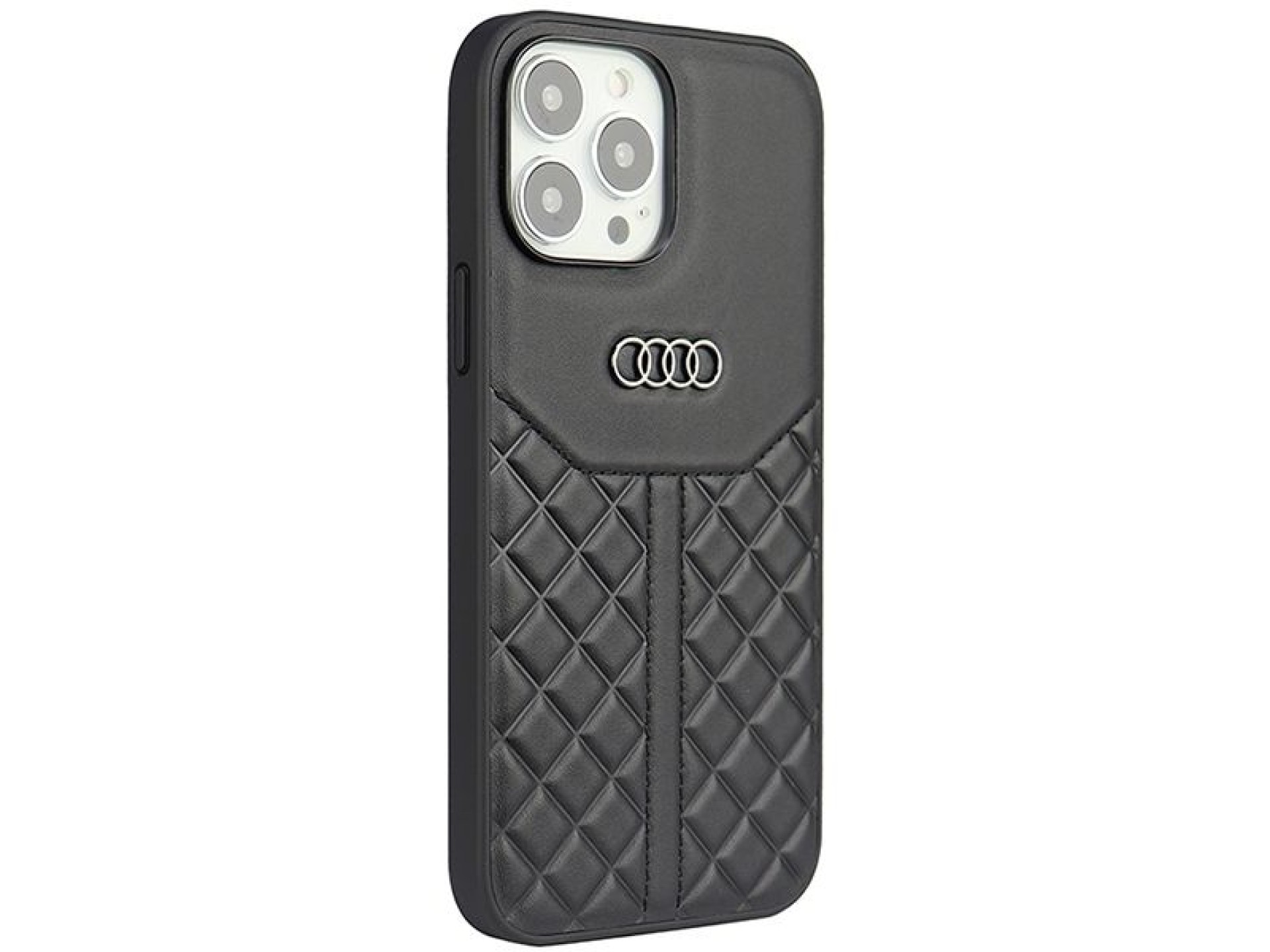 Capa rígida Audi em couro genuíno para iPhone 13 Pro Max 6.7