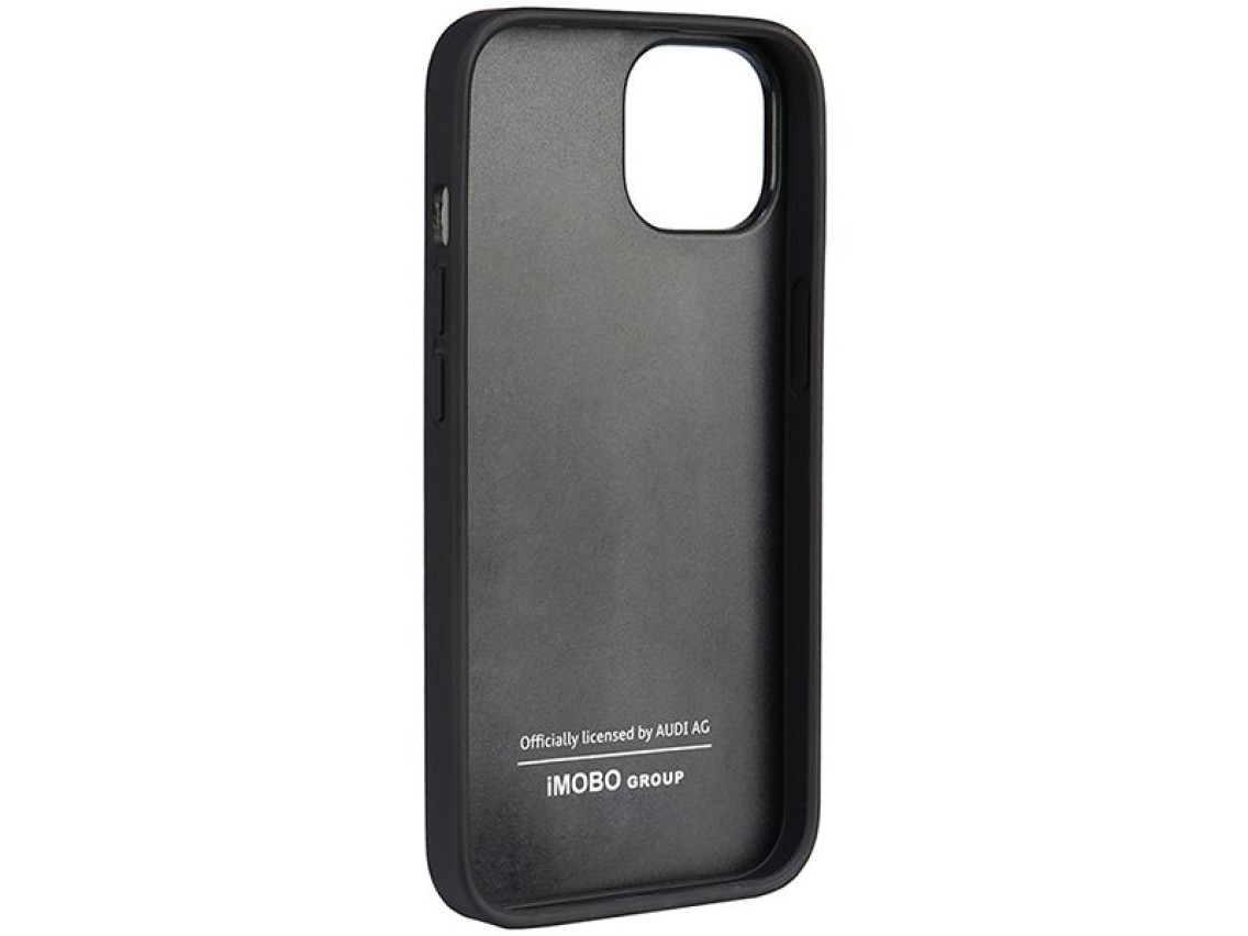 Audi Genuine Leather iPhone 14 6.1" black/black hardcase AU-TPUPPCIP14-Q8/D1-BK