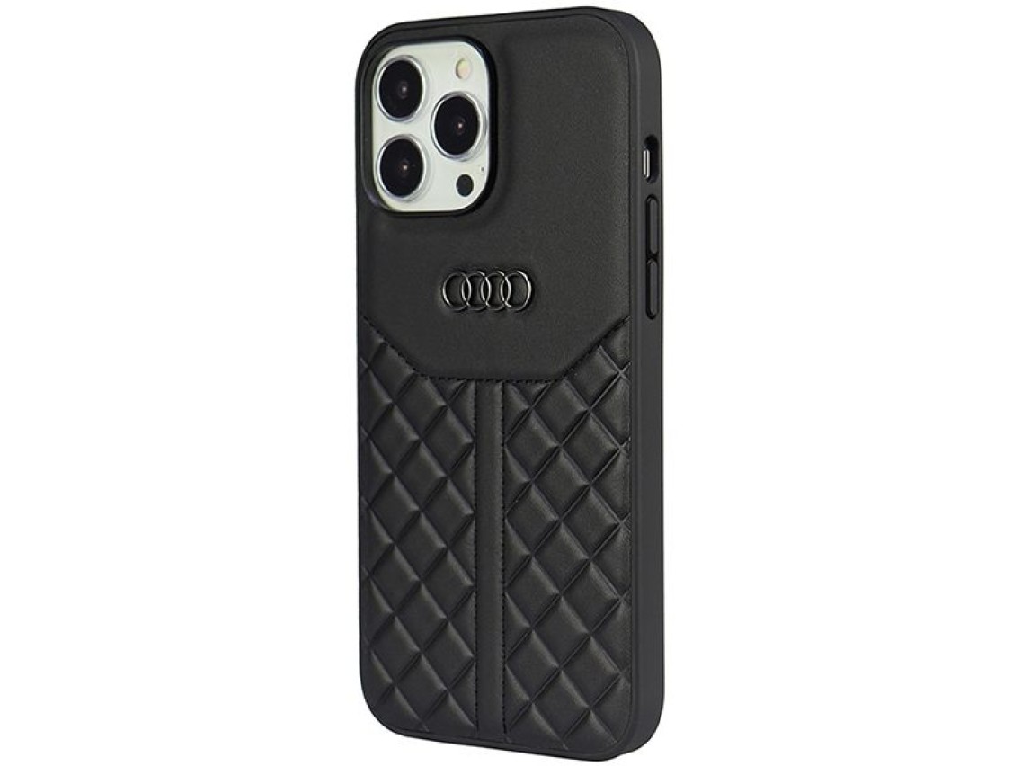 Audi Genuine Leather iPhone 13 Pro / 13 6.1" black/black hardcase AU-TPUPCIP13P-Q8/D1-BK