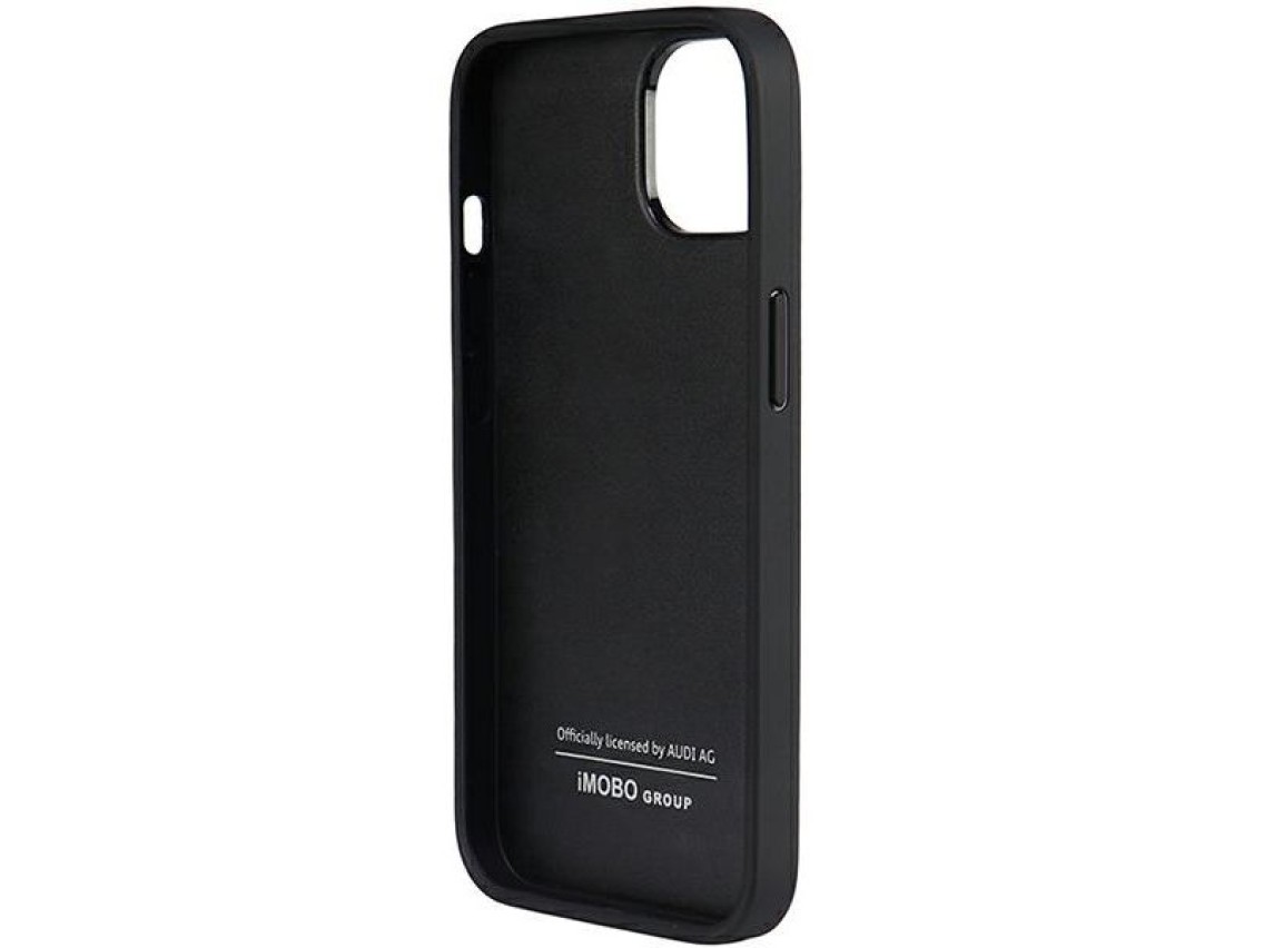 Audi Genuine Leather iPhone 14 6.1" black/black hardcase AU-TPUPPCIP14-Q8/D1-BK