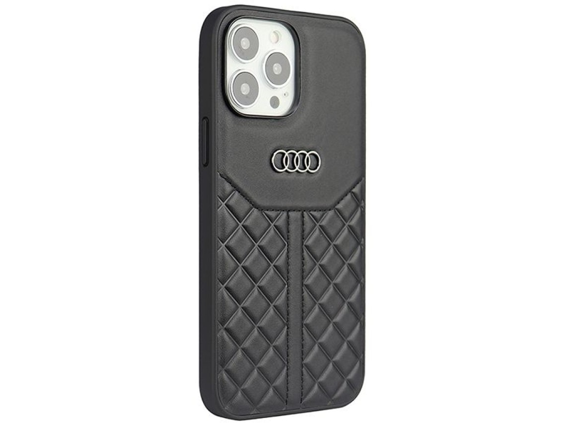 Audi Genuine Leather iPhone 13 Pro / 13 6.1" black/black hardcase AU-TPUPCIP13P-Q8/D1-BK