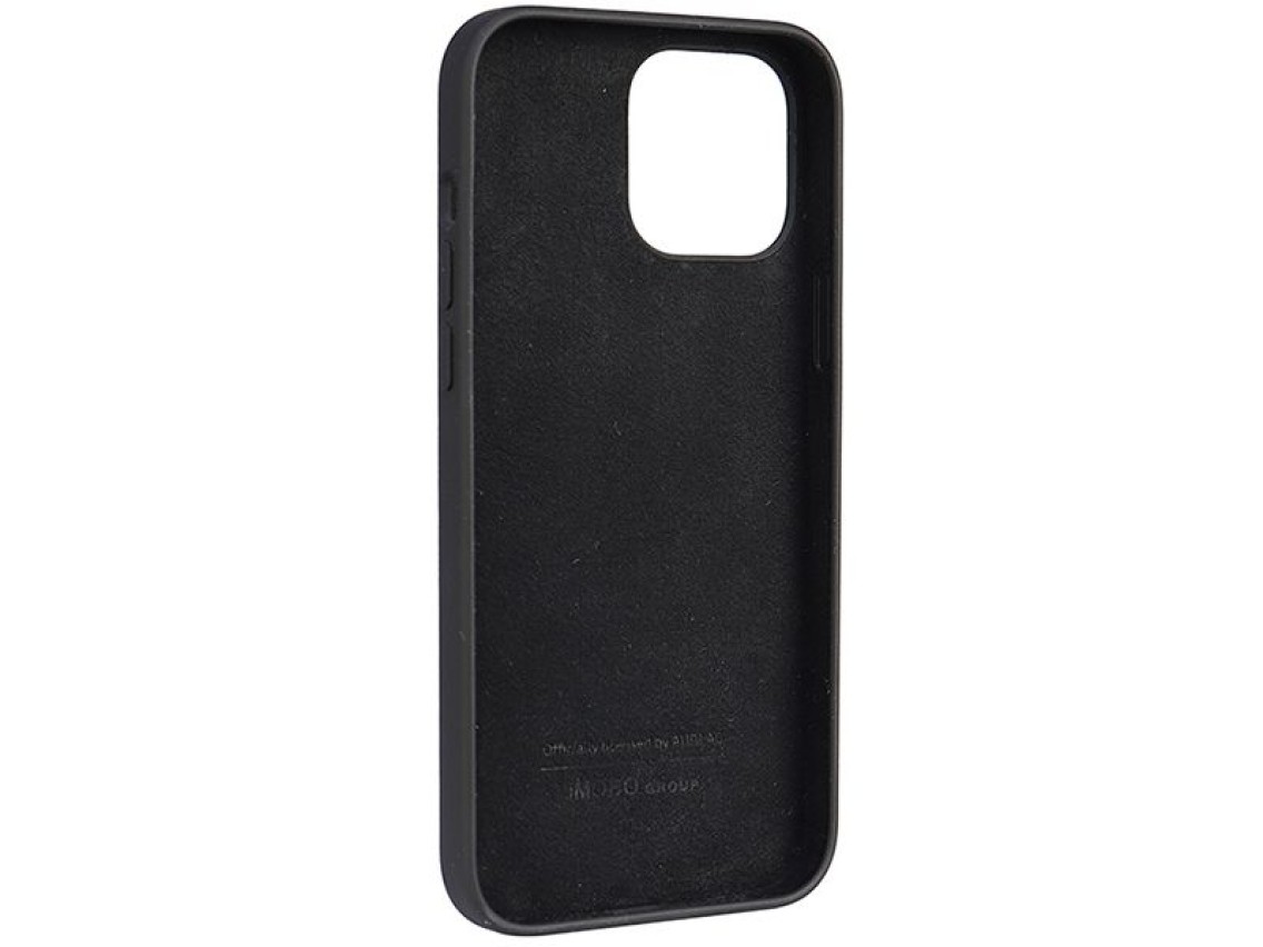 Capa de silicone Audi para iPhone 13 Pro Max 6.7" preta/preta rígida AU-LSRIP13PM-Q3/D1-BK