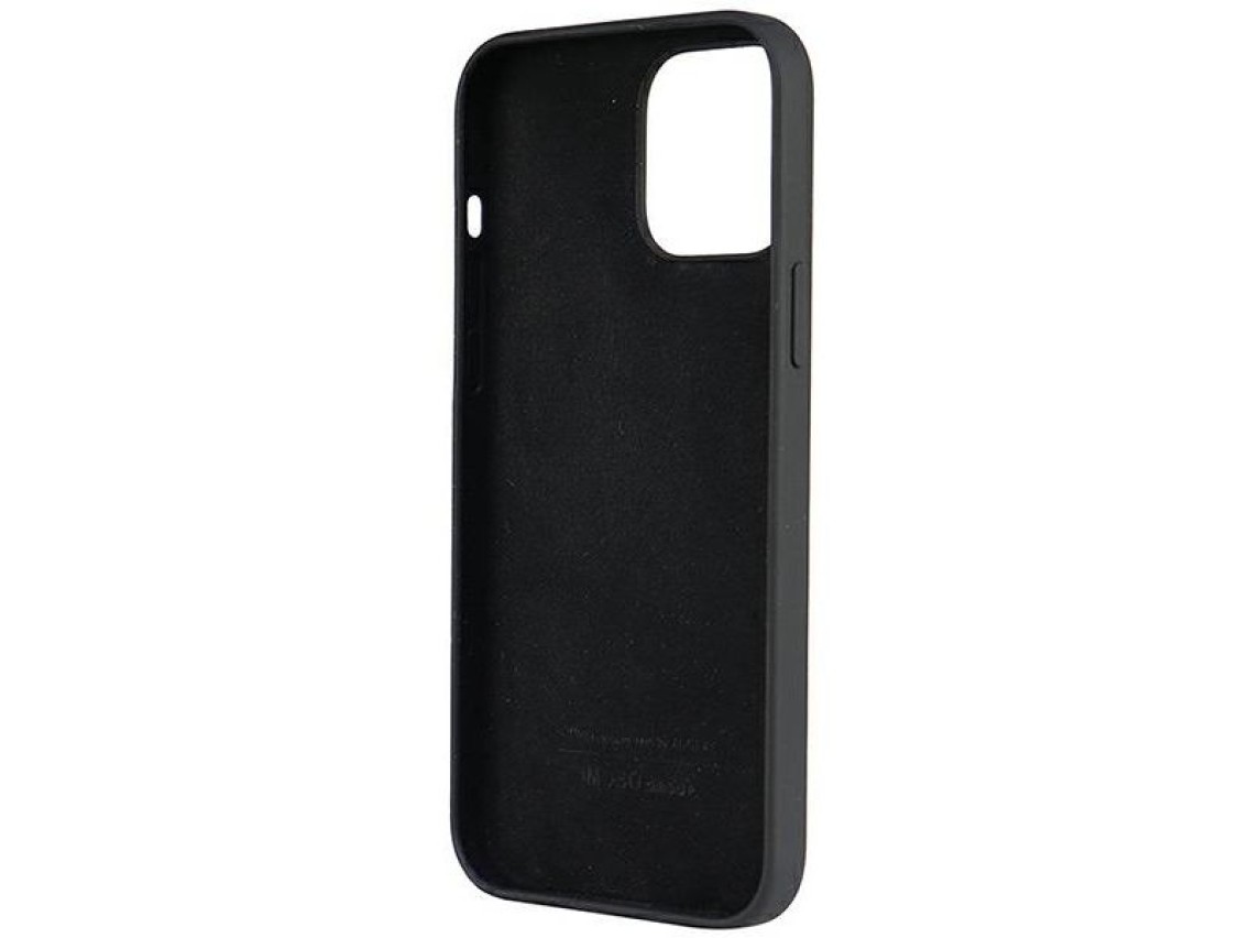 Capa de silicone Audi para iPhone 13 Pro Max 6.7" preta/preta rígida AU-LSRIP13PM-Q3/D1-BK