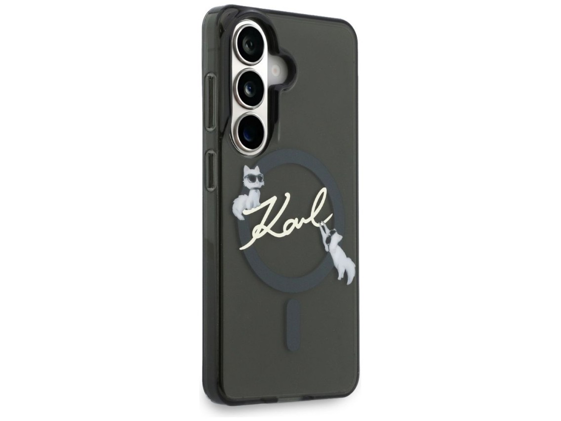 Karl Lagerfeld IML KC Script MagSafe Case for Samsung Galaxy S26 - Black