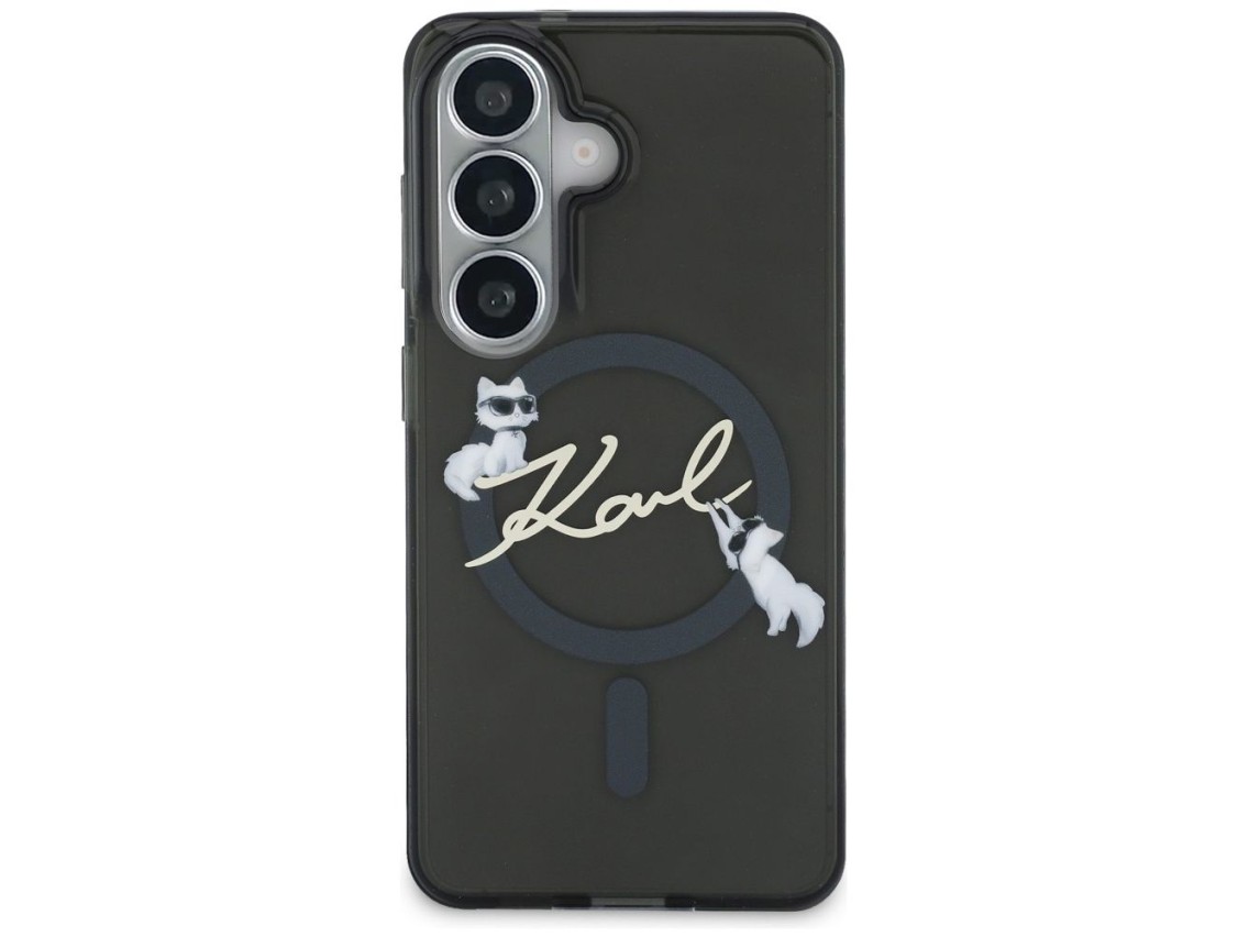 Karl Lagerfeld IML KC Script MagSafe Case for Samsung Galaxy S26 - Black