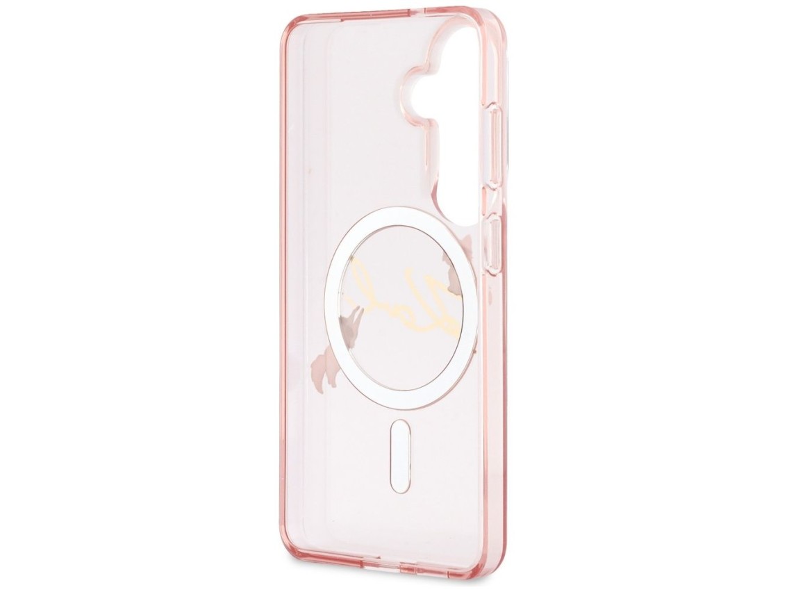 Funda Karl Lagerfeld IML KC Script MagSafe para Samsung Galaxy S26 - Rosa