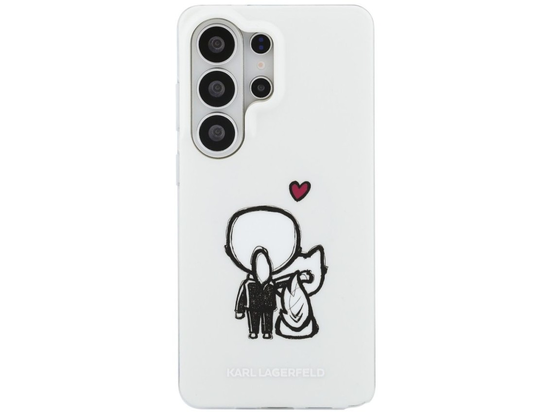 Funda Karl Lagerfeld IML Karl&Choupette MagSafe para Samsung Galaxy S26 Ultra - Transparente