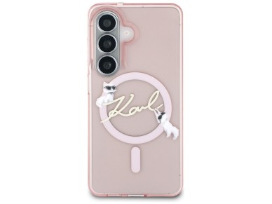 Karl Lagerfeld IML KC Script MagSafe Case for Samsung Galaxy S26 - Pink Karl Lagerfeld IML KC Script MagSafe Case for Samsung Galaxy S26 - Pink