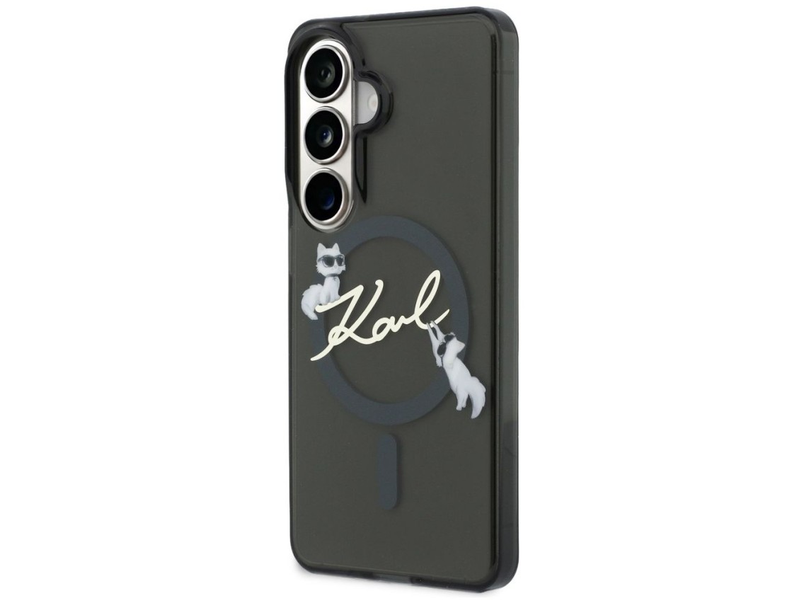 Karl Lagerfeld IML KC Script MagSafe Case for Samsung Galaxy S26 - Black