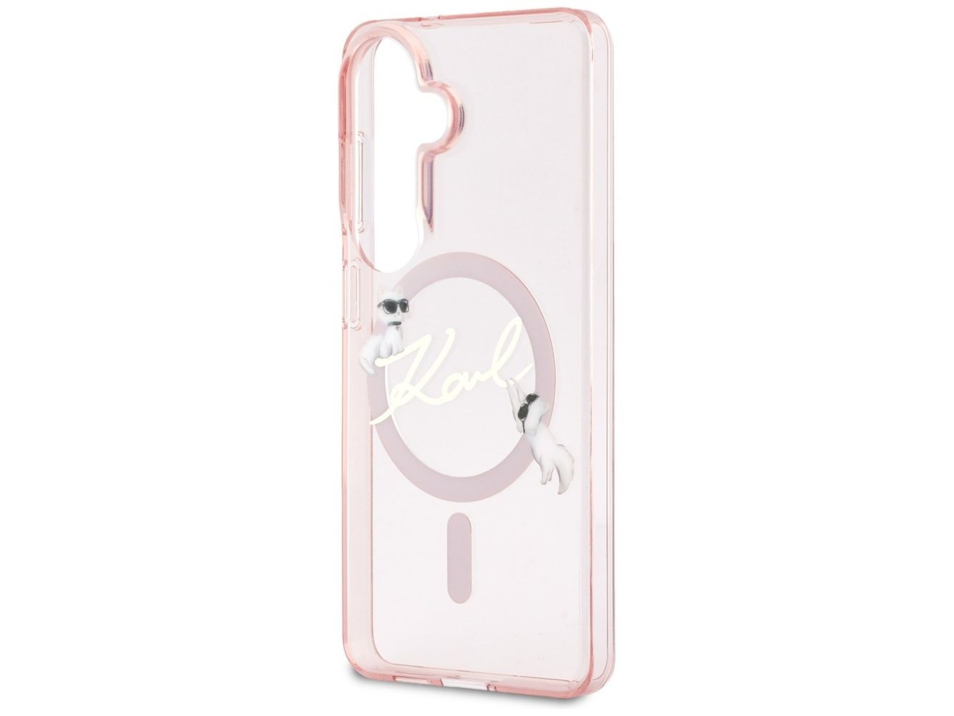 Funda Karl Lagerfeld IML KC Script MagSafe para Samsung Galaxy S26 - Rosa