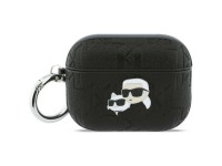 Capa para AirPods Pro 3 com monograma Karl Lagerfeld Karl & Choupette - Preta