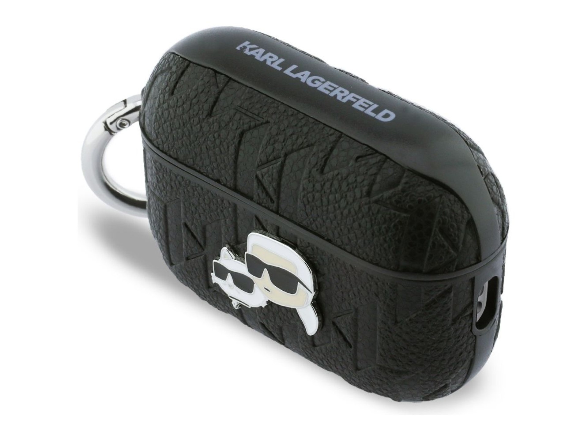 Capa para AirPods Pro 3 com monograma Karl Lagerfeld Karl & Choupette - Preta