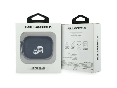 Capa para AirPods Pro 3 com monograma Karl Lagerfeld Karl & Choupette - Preta Capa para AirPods Pro 3 com monograma Karl Lagerfeld Karl & Choupette - Preta