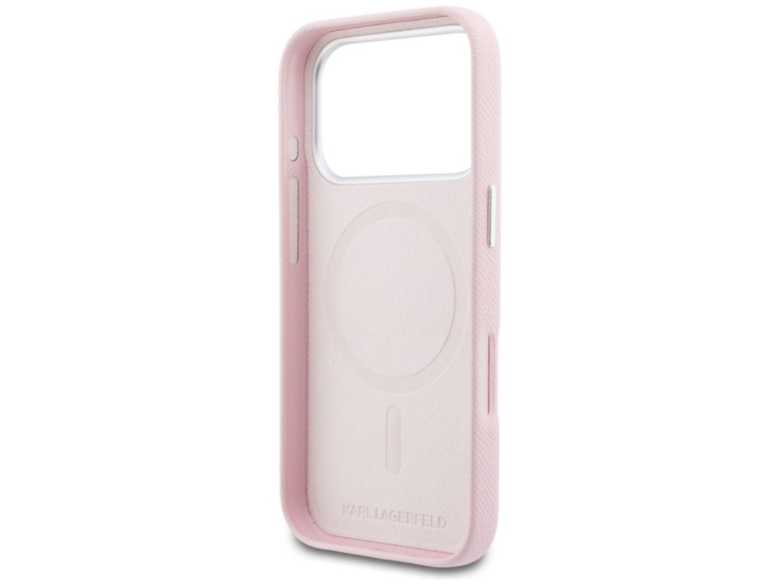 Karl Lagerfeld Karl Head Logo MagSafe Case for iPhone 17 Pro Max - Pink