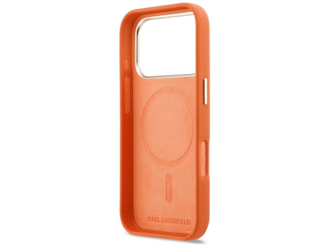 Karl Lagerfeld Karl Head Logo MagSafe Case for iPhone 17 Pro - Orange