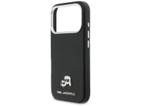Karl Lagerfeld Karl & Choupette Head Pins Saffiano MagSafe Case for iPhone 17 Pro Max - Black Karl Lagerfeld Karl & Choupette Head Pins Saffiano MagSafe Case for iPhone 17 Pro Max - Black