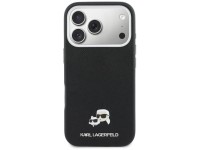 Karl Lagerfeld Karl & Choupette Head Pins Saffiano MagSafe Case for iPhone 17 Pro Max - Black Karl Lagerfeld Karl & Choupette Head Pins Saffiano MagSafe Case for iPhone 17 Pro Max - Black