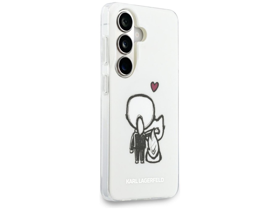 Capa Karl Lagerfeld IML Karl&Choupette MagSafe para Samsung Galaxy S26 - Transparente