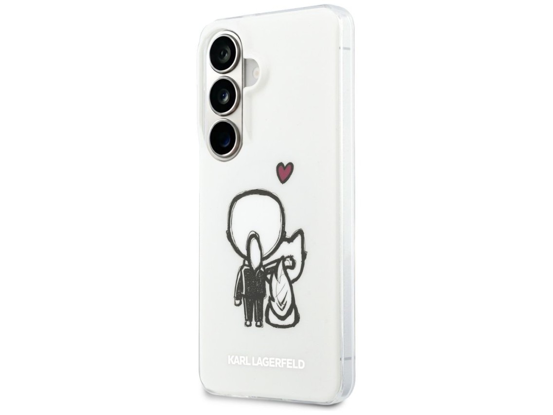 Capa Karl Lagerfeld IML Karl&Choupette MagSafe para Samsung Galaxy S26 - Transparente