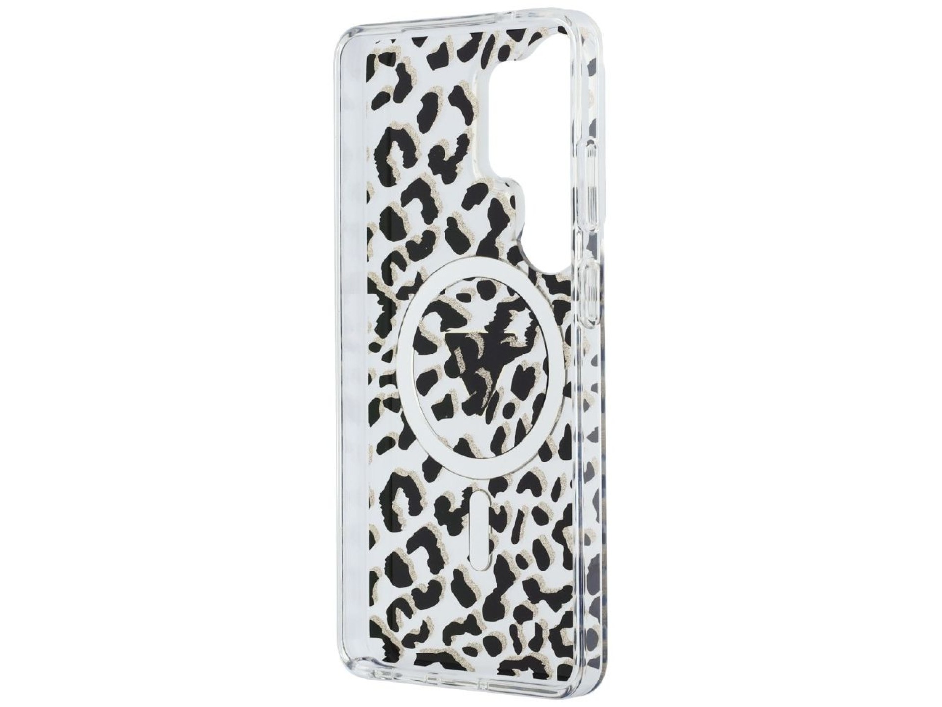 Guess IML Leopard Print Triangle MagSafe Case for Samsung Galaxy S26 Ultra - Black