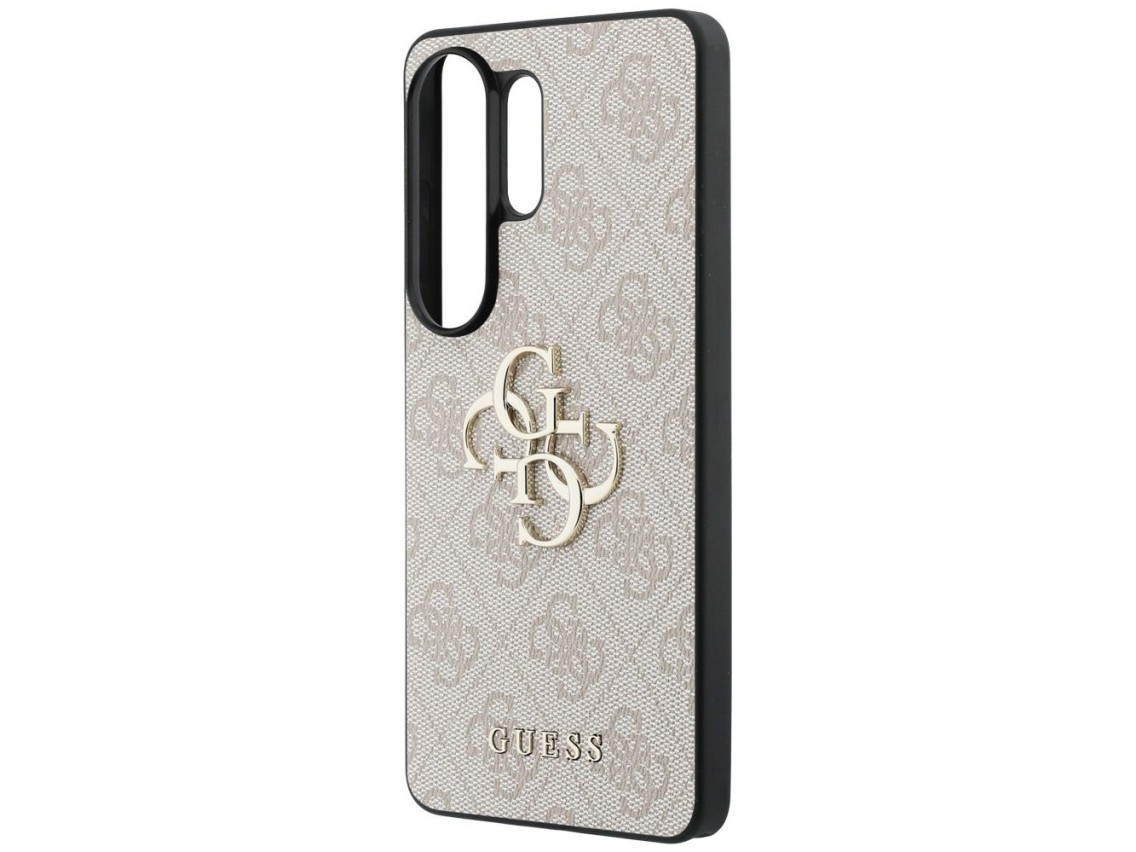 Capa Guess 4G com logo grande em metal para Samsung Galaxy S26 Ultra - Rosa