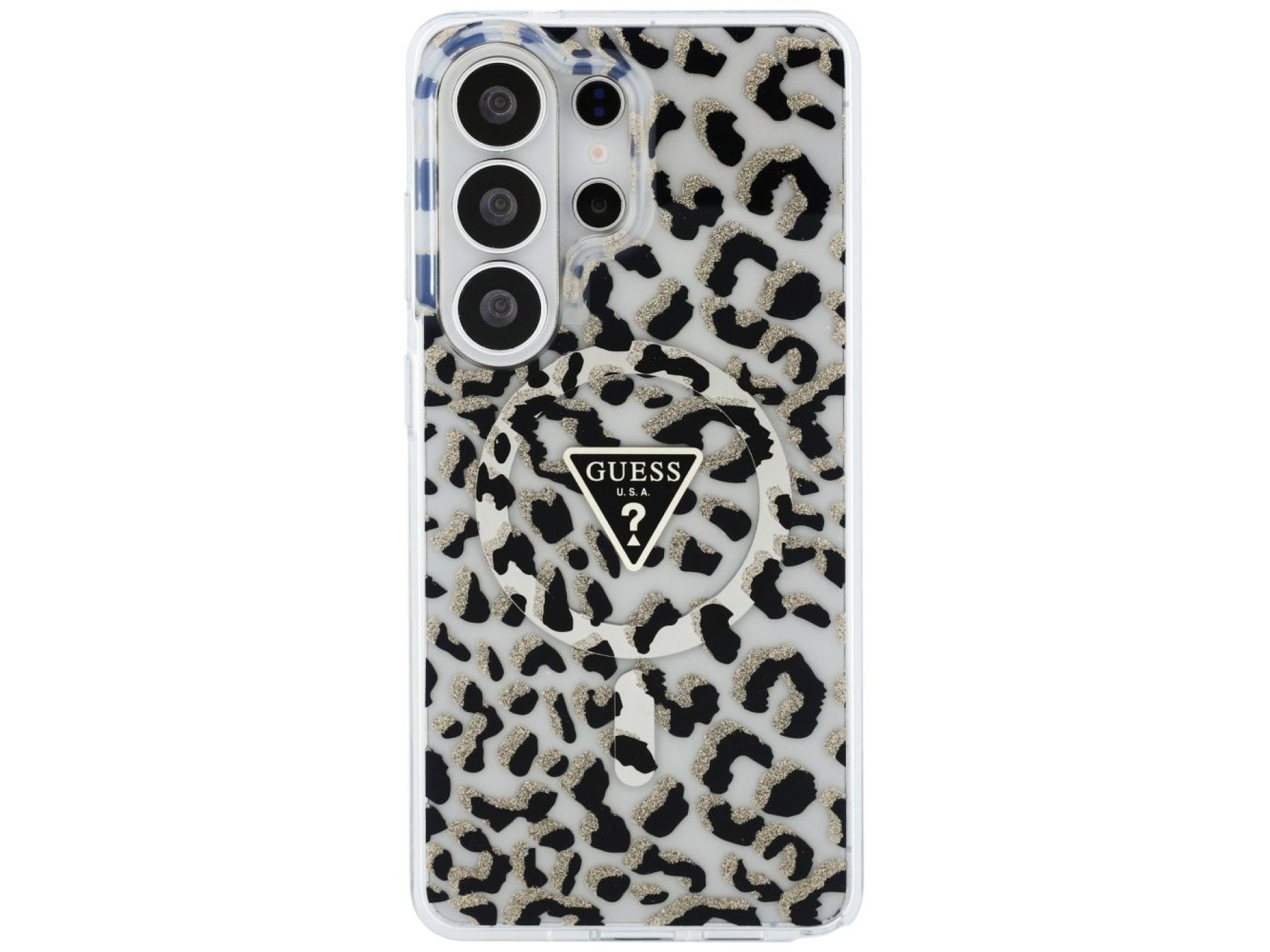 Funda Guess IML con estampado de leopardo y forma triangular MagSafe para Samsung Galaxy S26 Ultra -