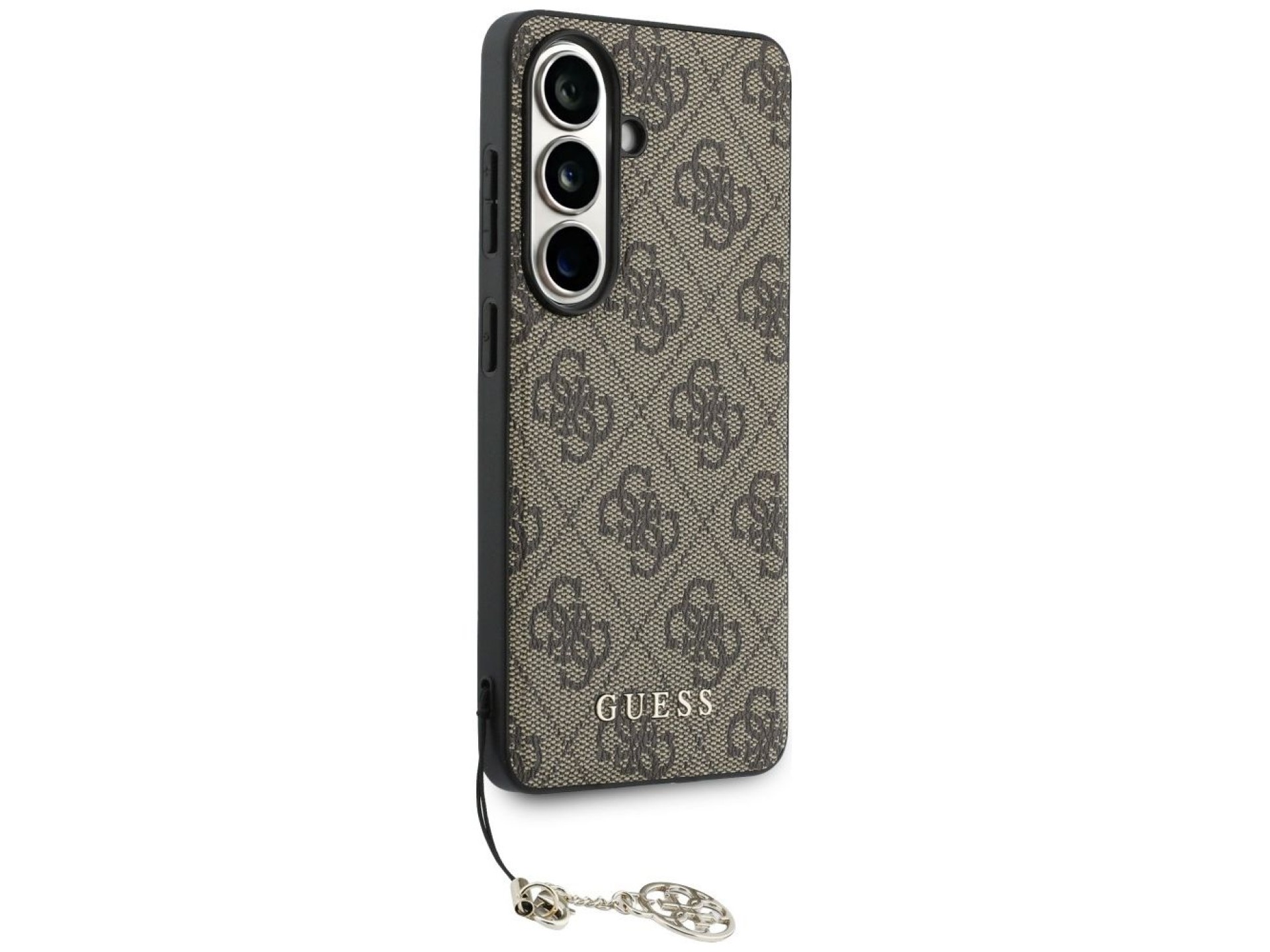 Guess 4G Classic Logo Charm MagSafe Case for Samsung Galaxy S26 - Brown