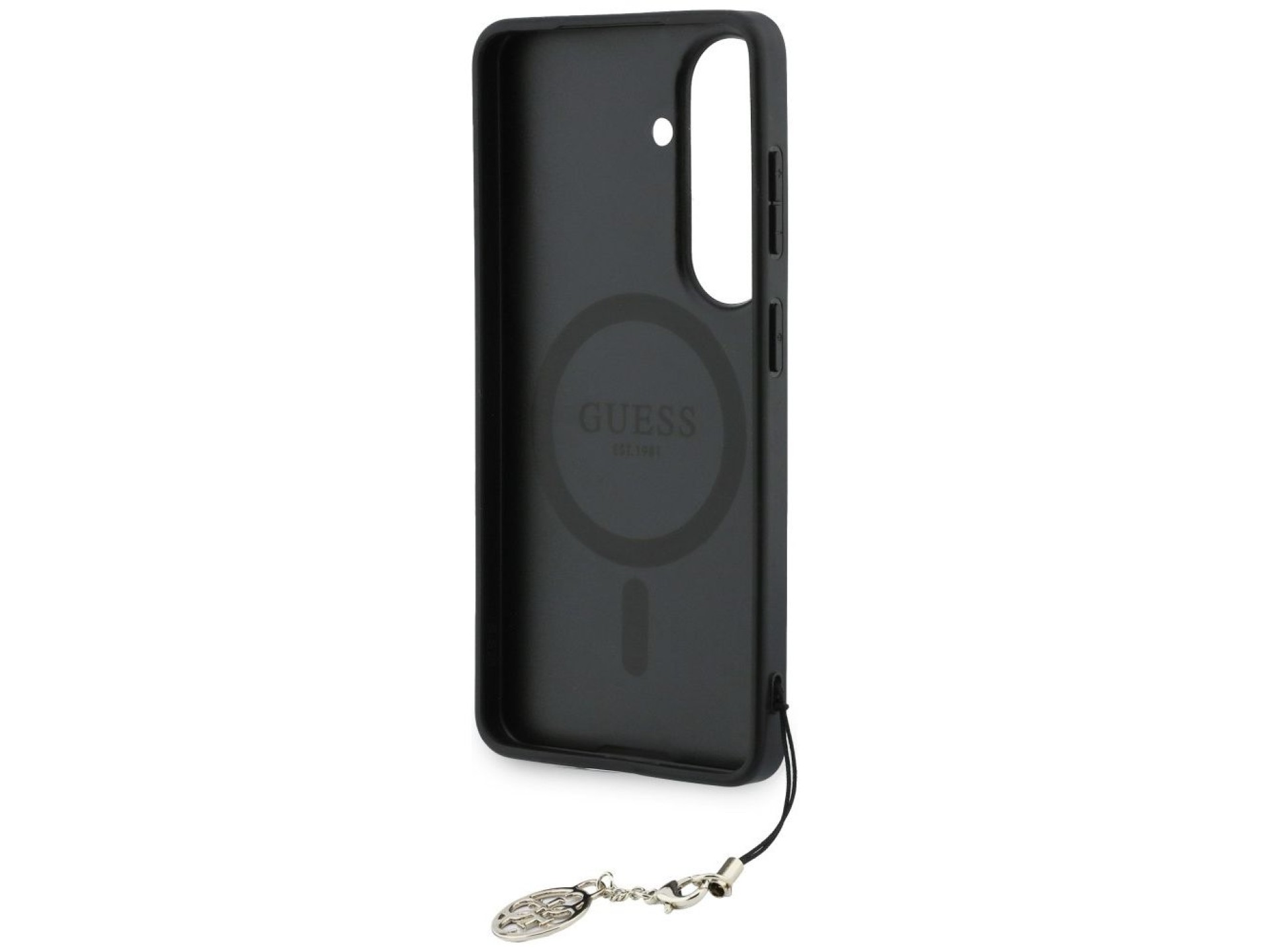 Guess 4G Classic Logo Charm MagSafe Case for Samsung Galaxy S26 - Brown
