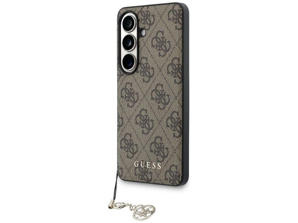 Guess 4G Classic Logo Charm MagSafe Case for Samsung Galaxy S26 - Brown
