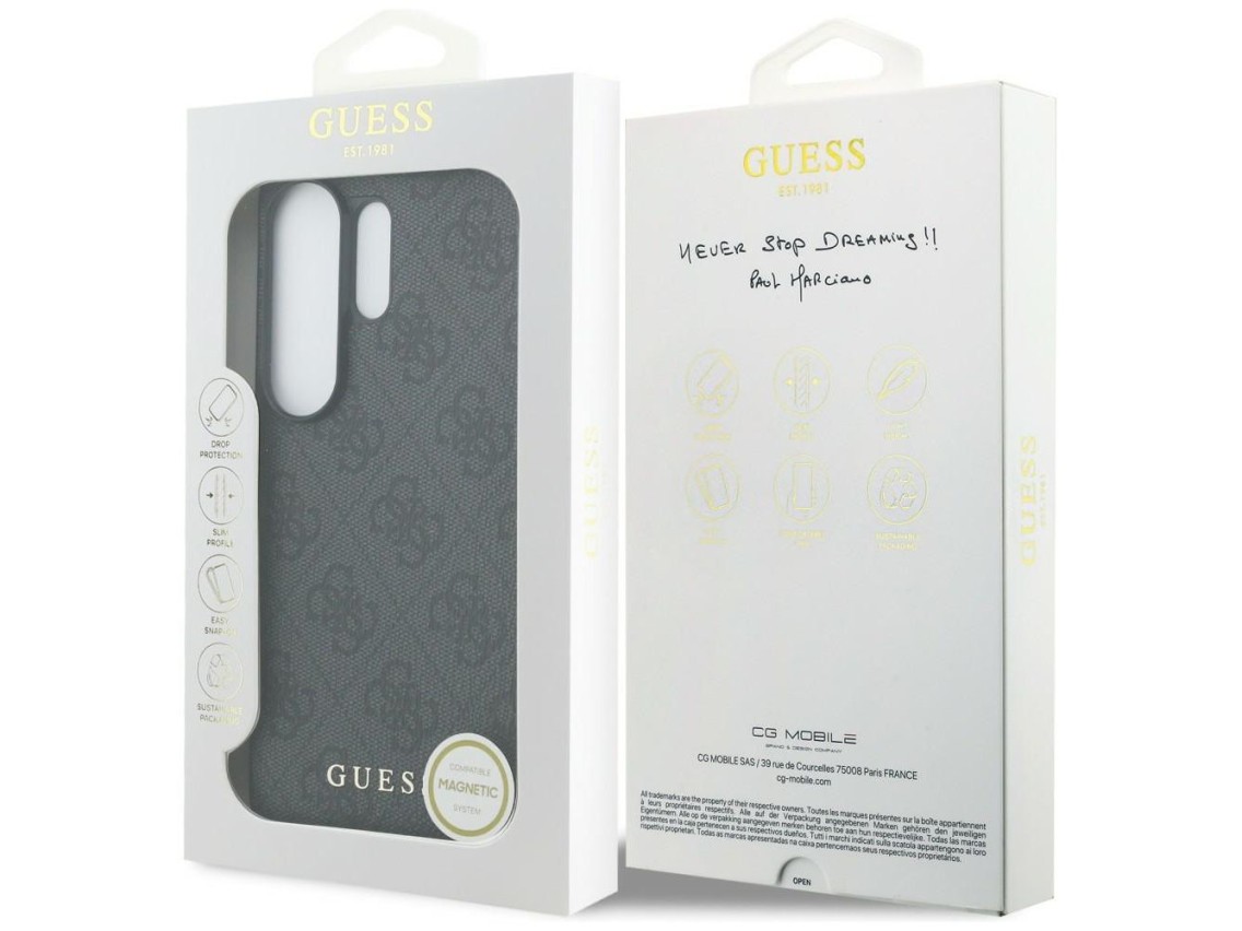 Funda Guess 4G Classic Logo Charm MagSafe para Samsung Galaxy S26 Ultra - negra