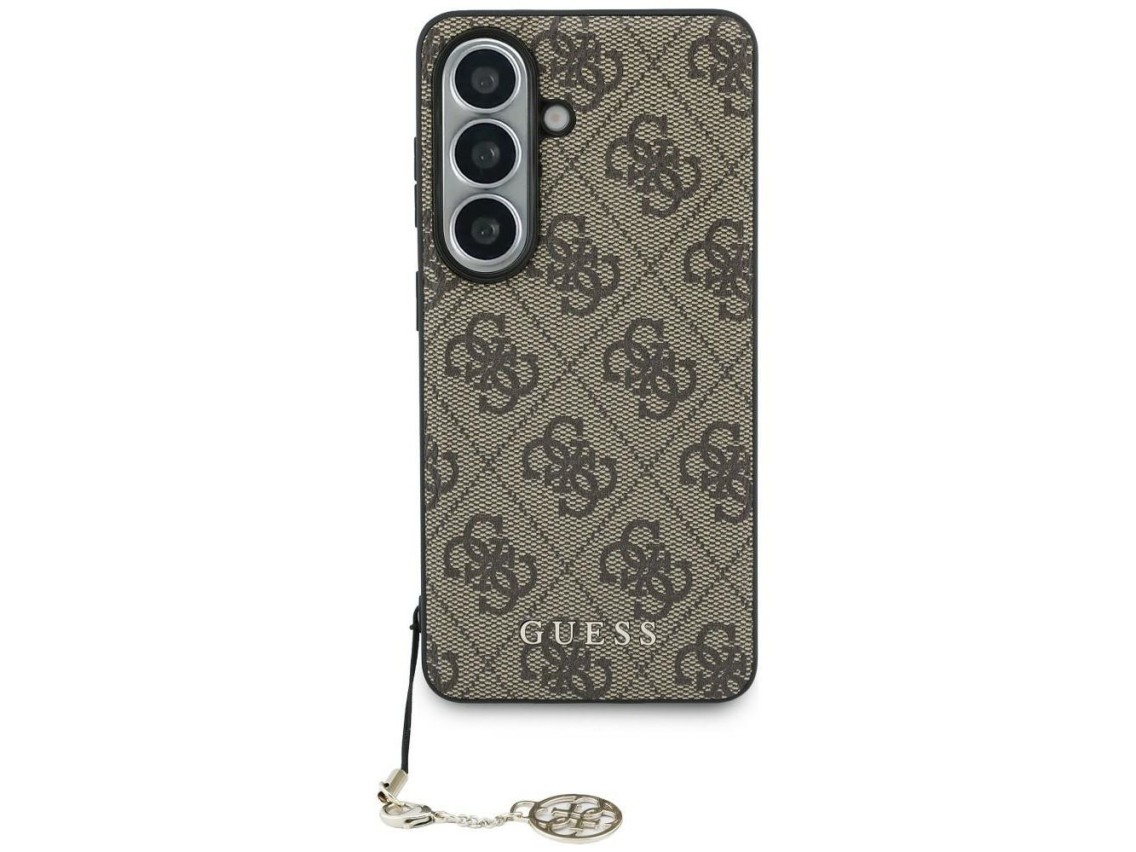 Guess 4G Classic Logo Charm MagSafe Case for Samsung Galaxy S26 - Brown