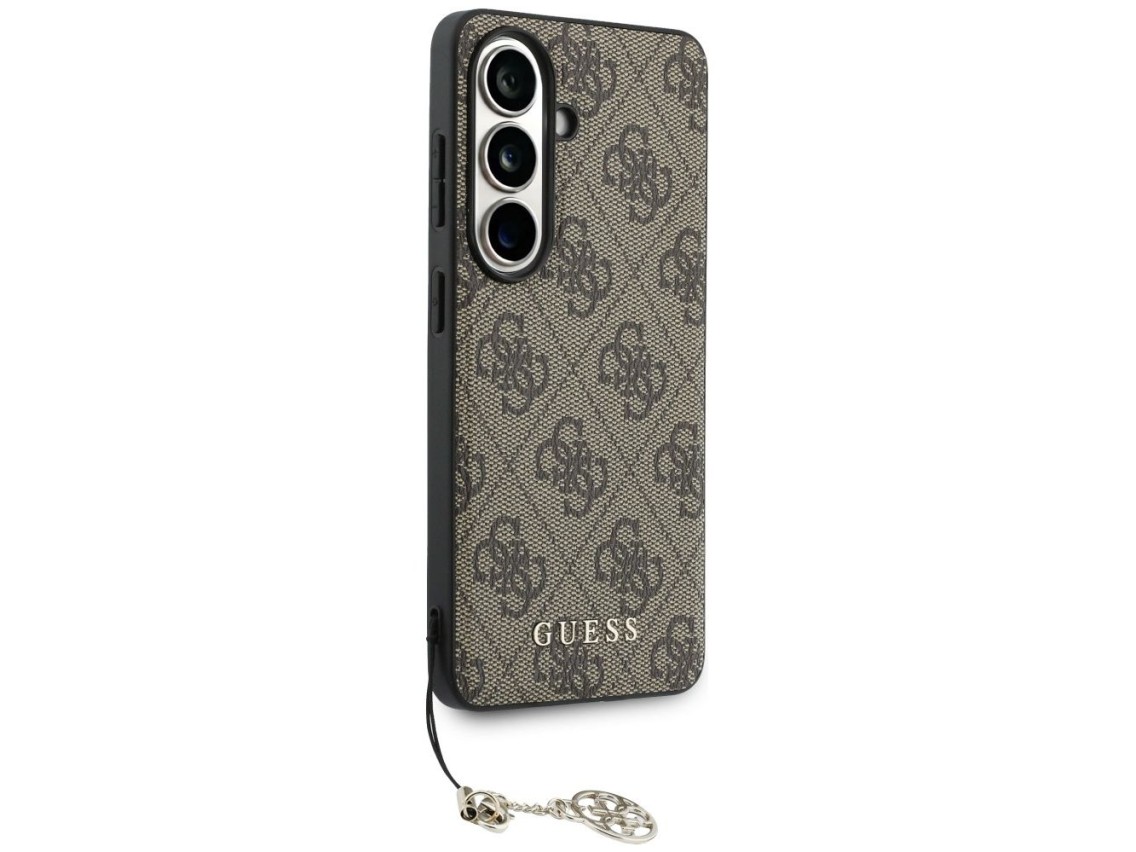 Guess 4G Classic Logo Charm MagSafe Case for Samsung Galaxy S26 - Brown