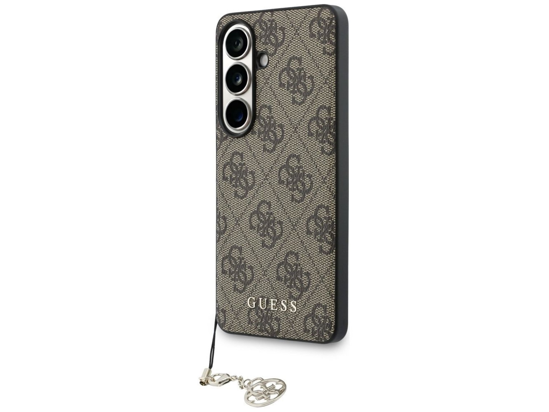 Guess 4G Classic Logo Charm MagSafe Case for Samsung Galaxy S26 - Brown