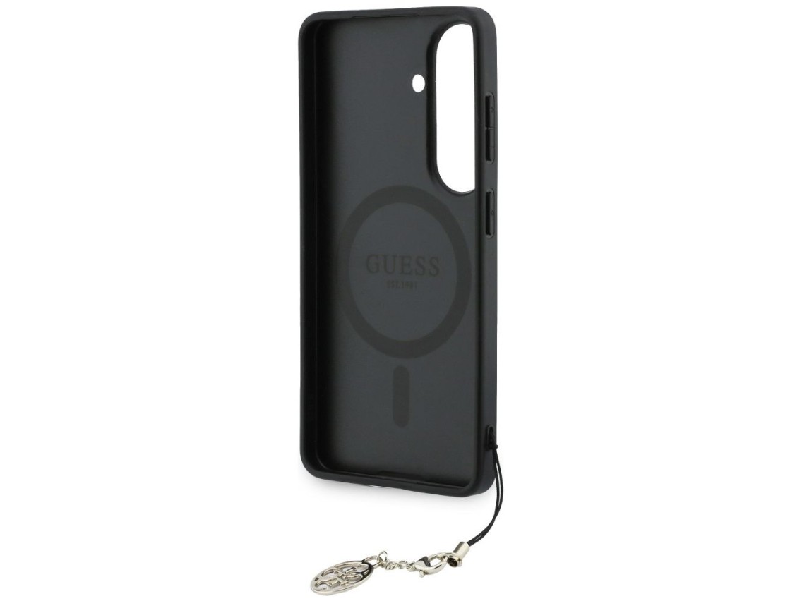 Guess 4G Classic Logo Charm MagSafe Case for Samsung Galaxy S26 - Brown