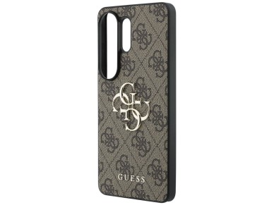 Capa Guess 4G com logo grande em metal para Samsung Galaxy S26 Ultra - Marrom Capa Guess 4G com logo grande em metal para Samsung Galaxy S26 Ultra - Marrom
