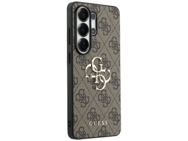 Capa Guess 4G com logo grande em metal para Samsung Galaxy S26 Ultra - Marrom Capa Guess 4G com logo grande em metal para Samsung Galaxy S26 Ultra - Marrom