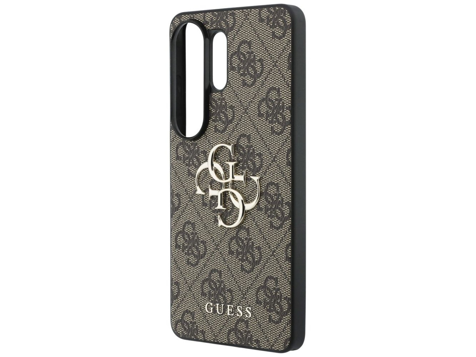 Capa Guess 4G com logo grande em metal para Samsung Galaxy S26 Ultra - Marrom