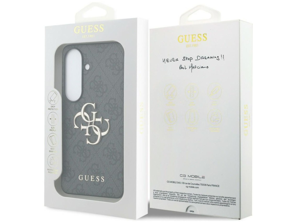 Guess 4G Big Metal Logo Case for Samsung Galaxy S26 Plus - Black