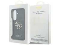 Capa Guess 4G com logo grande em metal para Samsung Galaxy S26 Plus - Preta