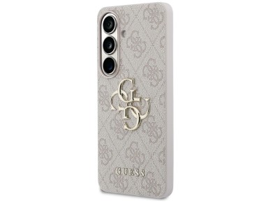 Capa Guess 4G com logo grande em metal para Samsung Galaxy S26 - Rosa