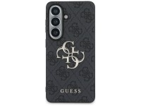 Capa Guess 4G com logo grande em metal para Samsung Galaxy S26 Plus - Preta
