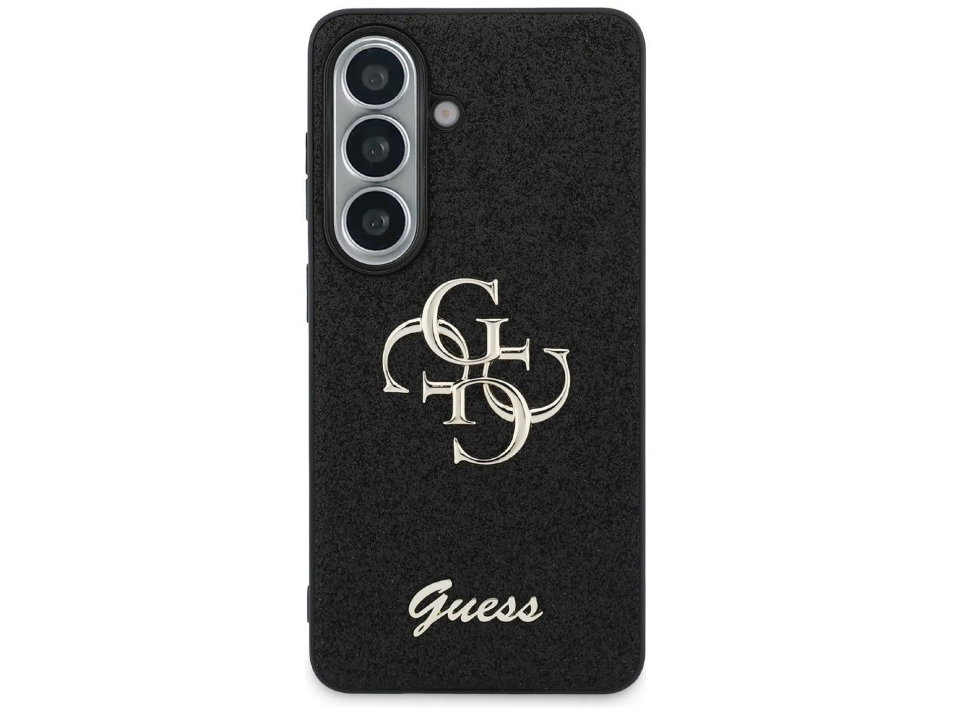 Capa Guess Fixed Glitter Big 4G Metal Logo para Samsung Galaxy S26 - preta
