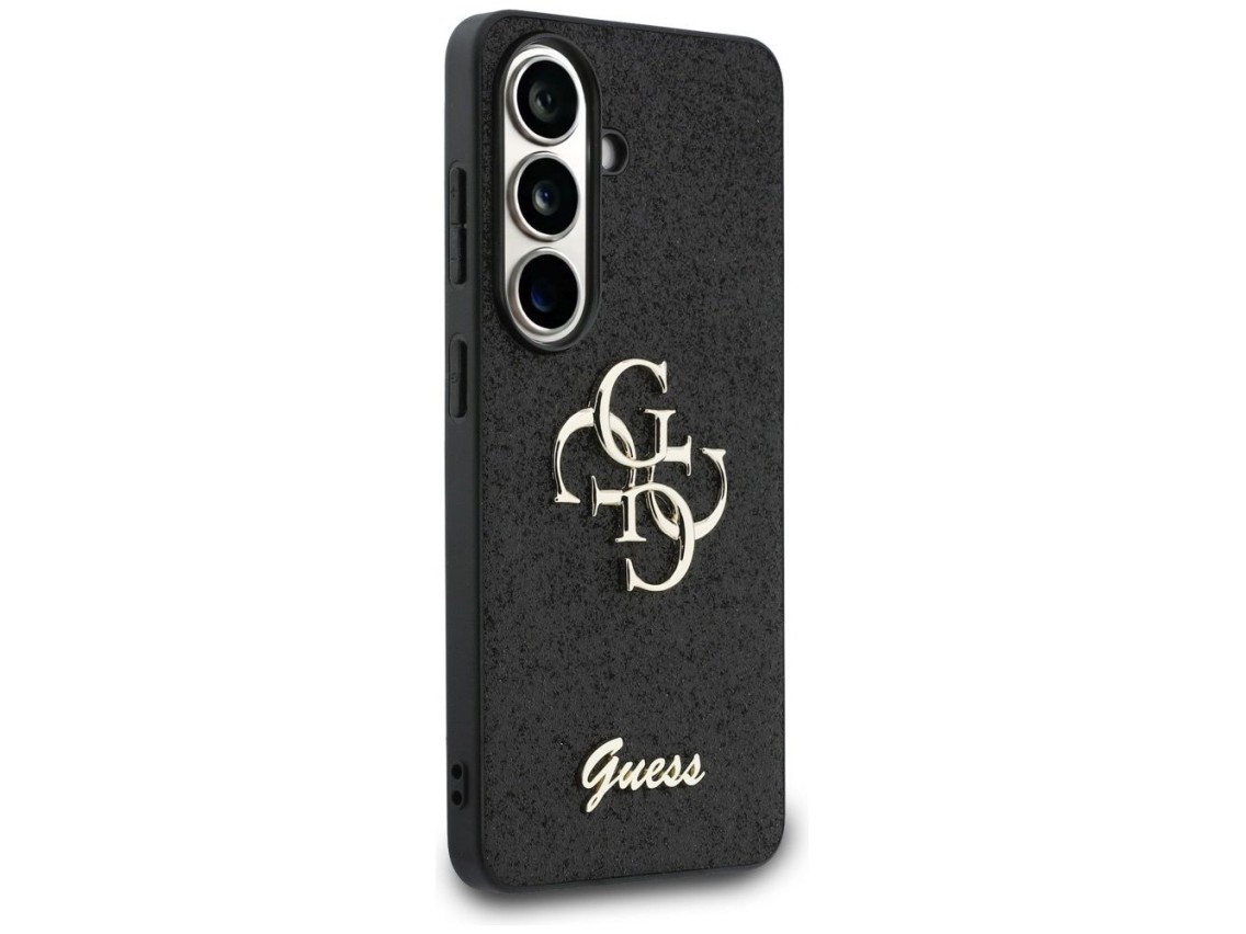 Capa Guess Fixed Glitter Big 4G Metal Logo para Samsung Galaxy S26 - preta