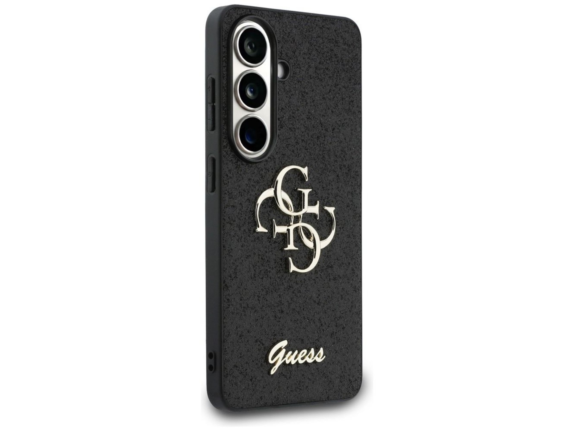 Capa Guess Fixed Glitter Big 4G Metal Logo para Samsung Galaxy S26 - preta